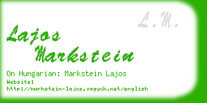 lajos markstein business card